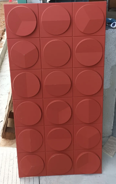 PU Veneer-Clock 8 Hermes Red