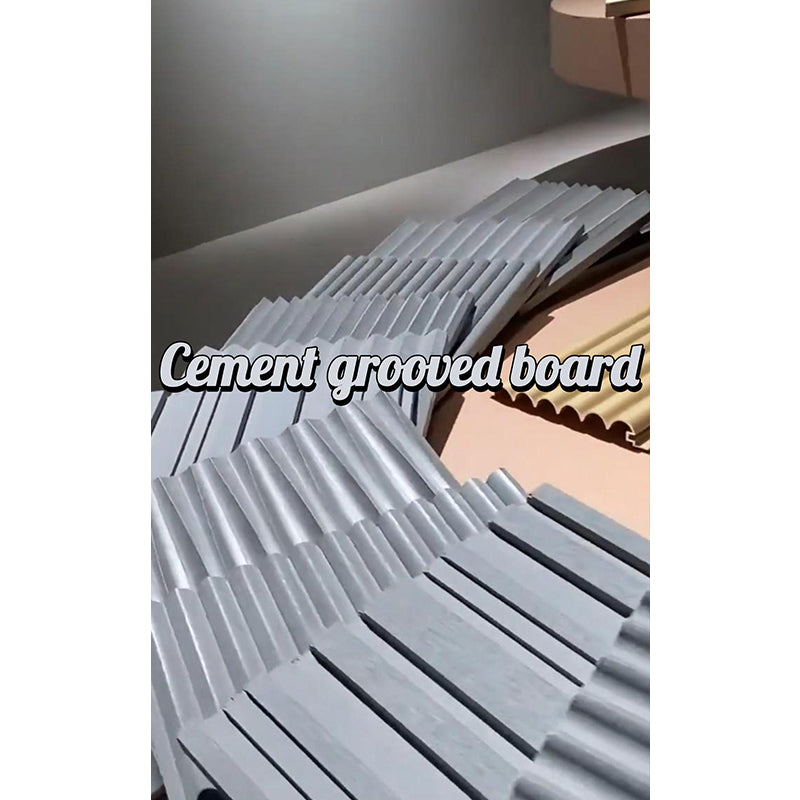 Cement grooved board