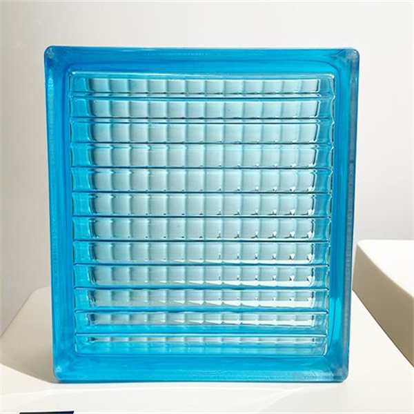Hollow Glass Brick-Original Color Series Sapphire Colored Parallel Lines