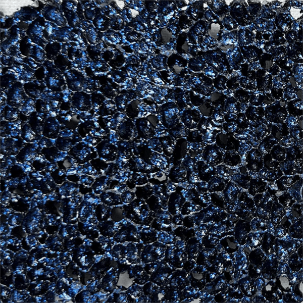 Aluminium Foam-Translucent Blue-Black Single-Side Paint Aperture 5-6mm