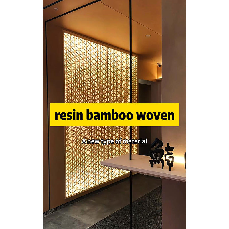 Resin bamboo woven Ice Perch Plate PA264