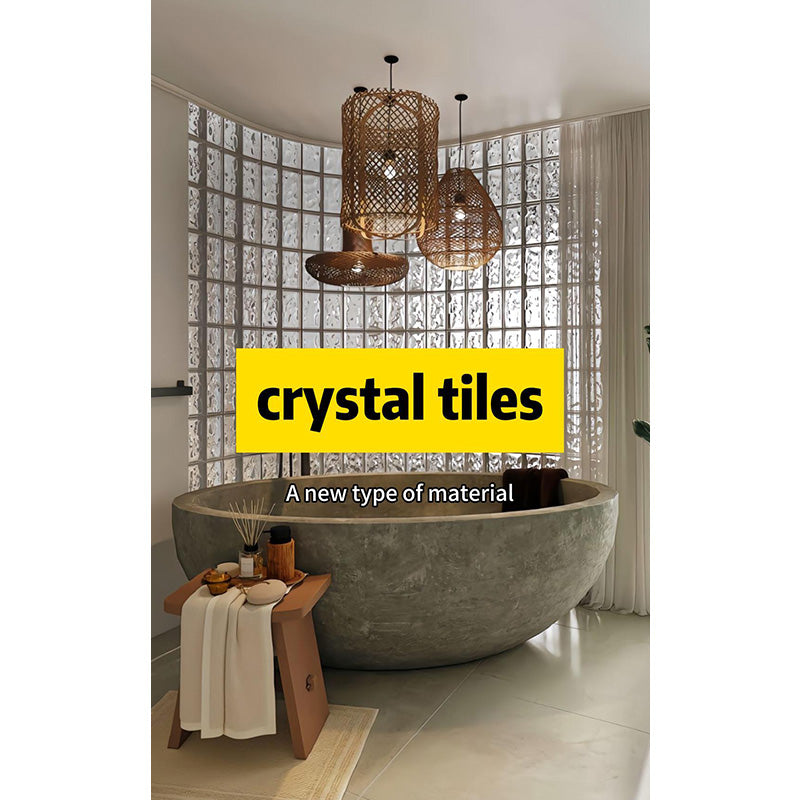 Crystal Tiles Single-sided rounded angle ice crystal pattern hot melt