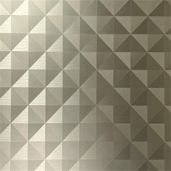 Aluminum Embossed Plate-Illusory Grid Gold